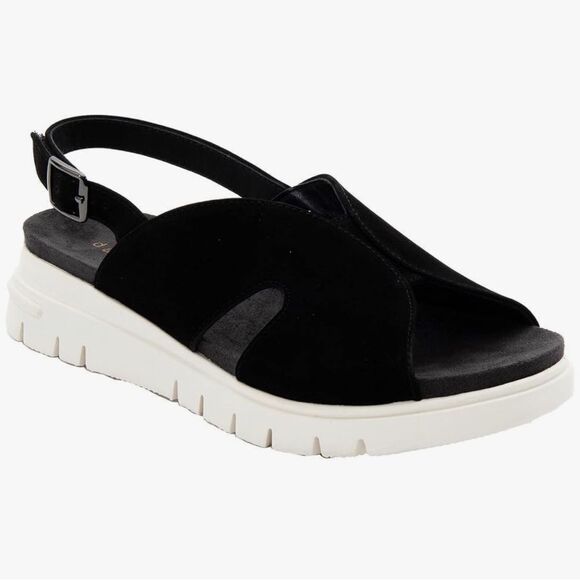 New David Tate Madona Leather Ankle Strap Slingback Sandals Size 12W - Picture 1 of 7